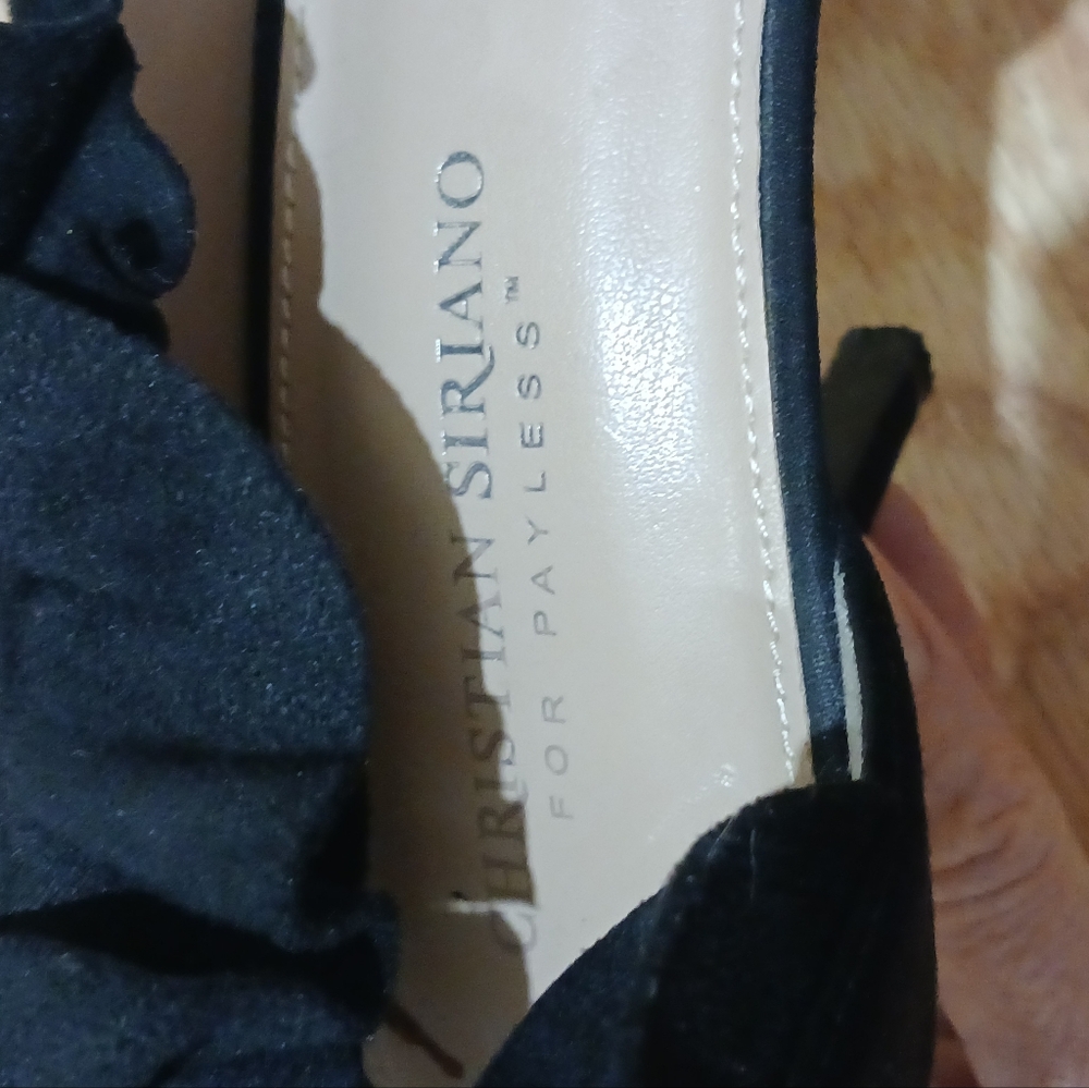 Chriatian Siriano Black Ruffle High Heels, Womens Size 11 - Picture 7 of 8